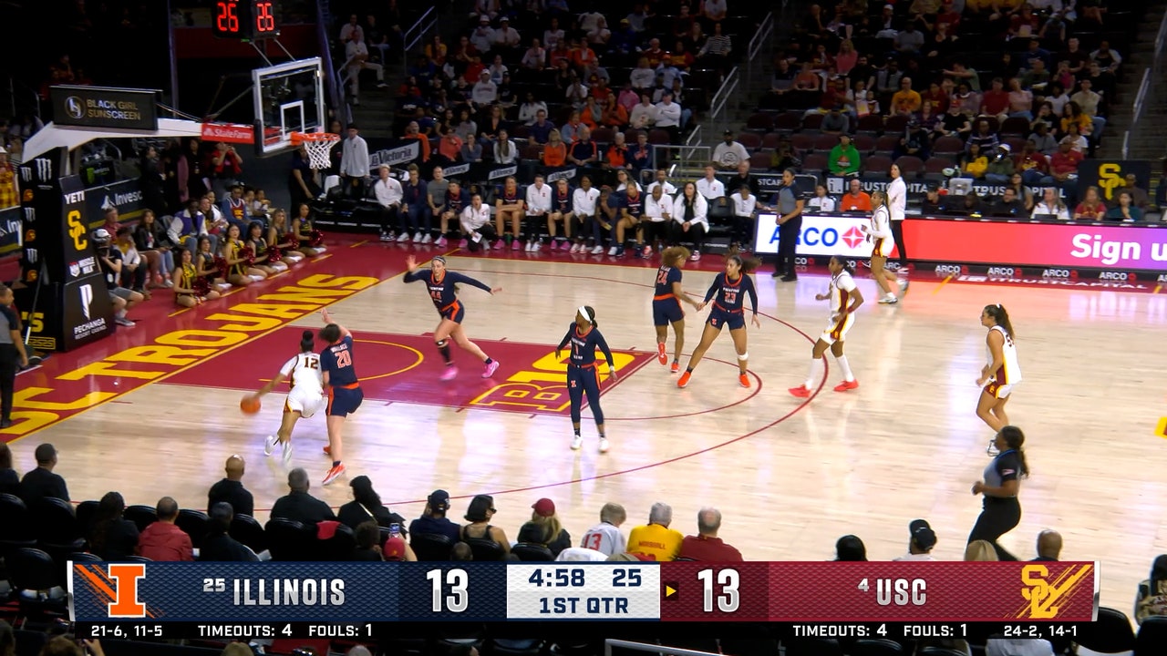 USC’s JuJu Watkins pulls off impressive euro step en route to dazzling finish vs. Illinois